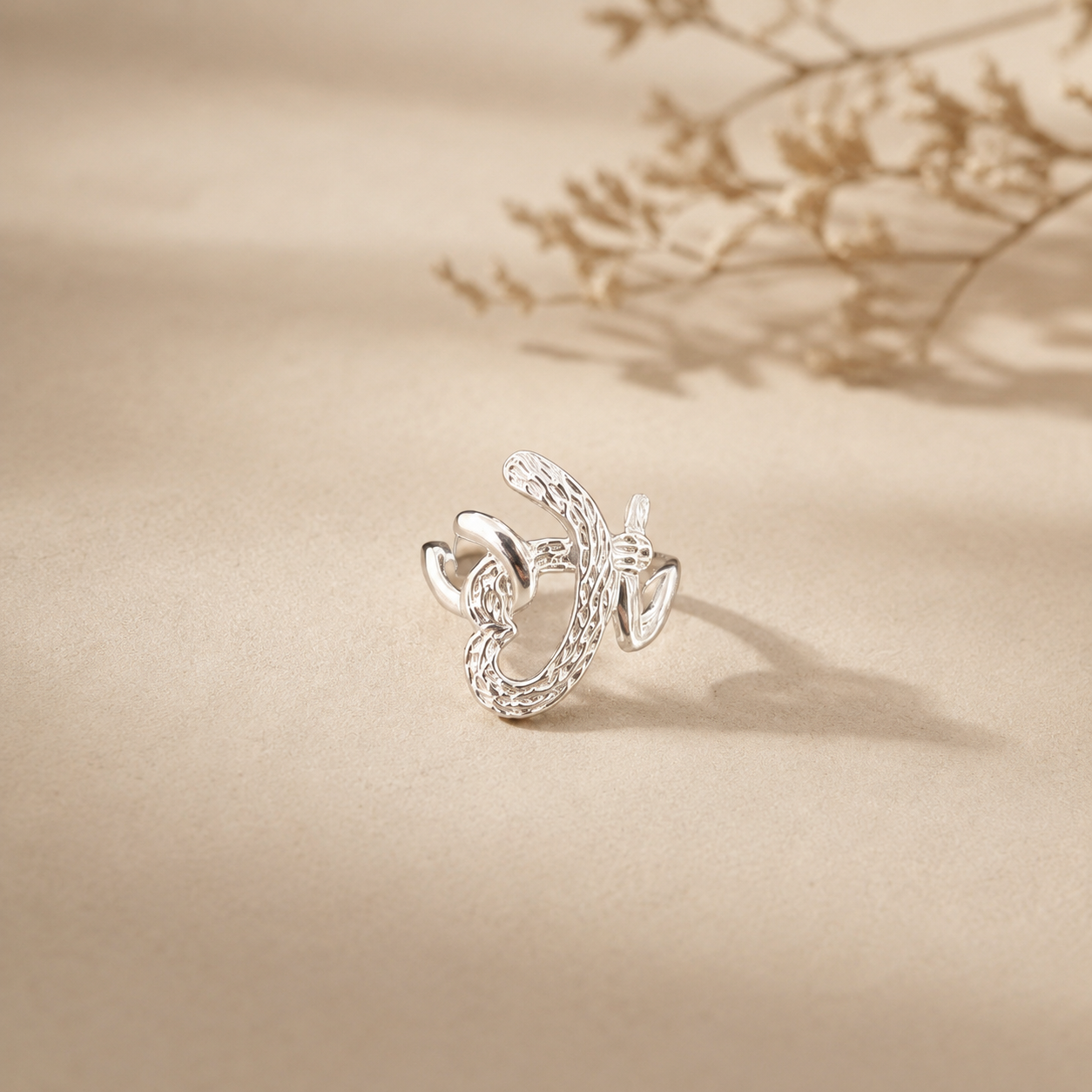 Openwork Butterfly Statement Ring