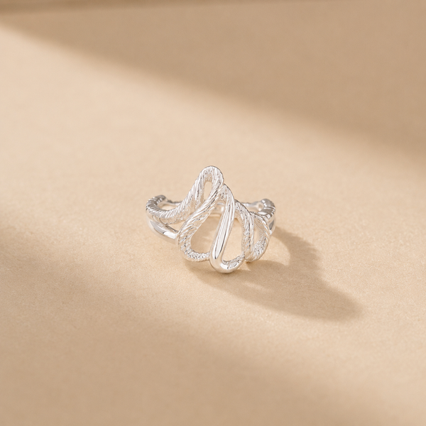 Abstract Ribbon Wave Ring