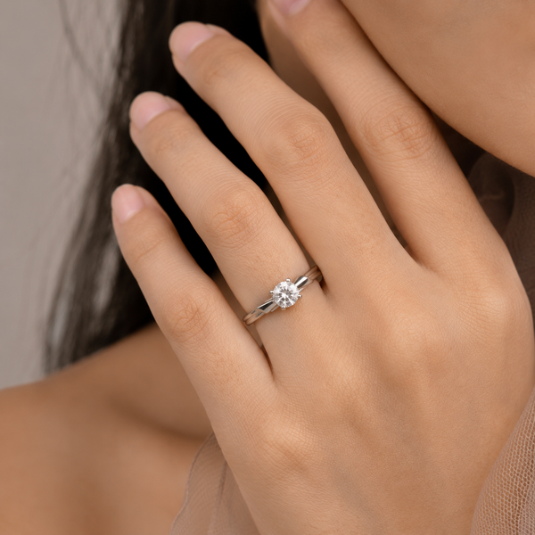 Aurora CZ Solitaire Ring