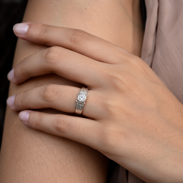 Regal Frame Solitaire Ring