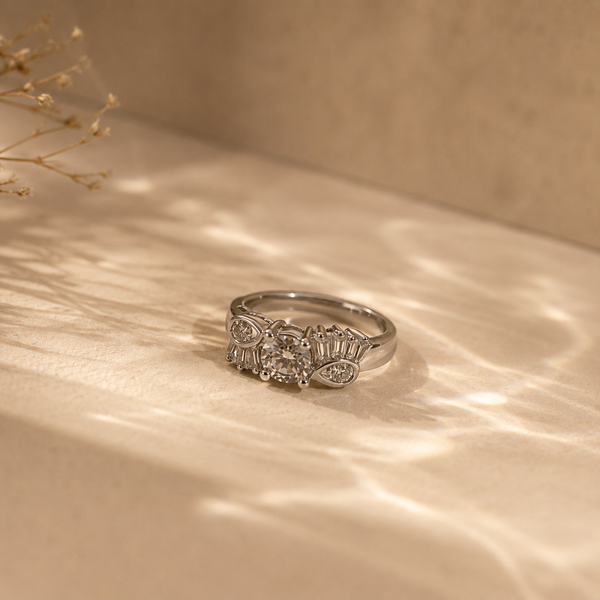 Celeste Halo Statement Ring