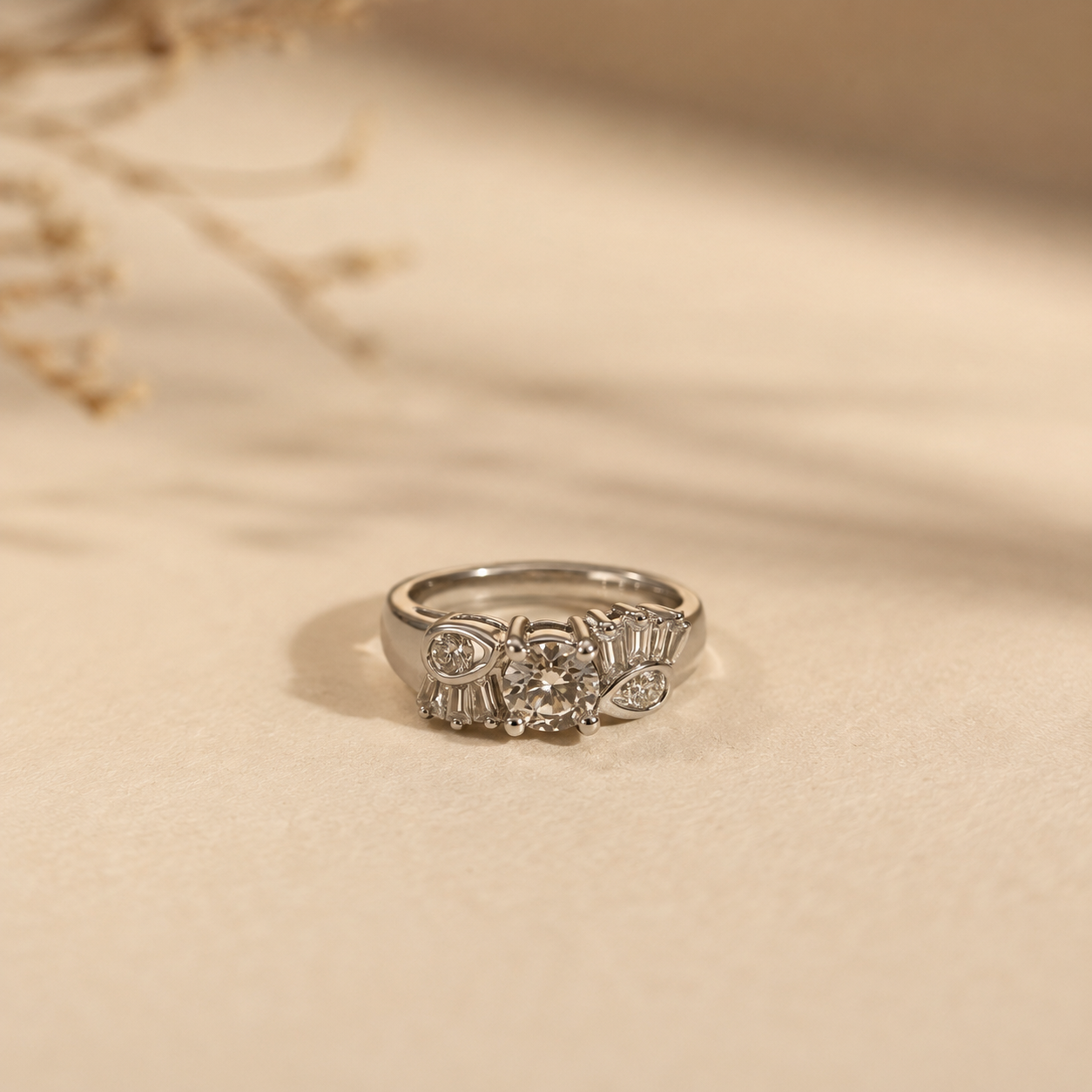 Celeste Halo Statement Ring