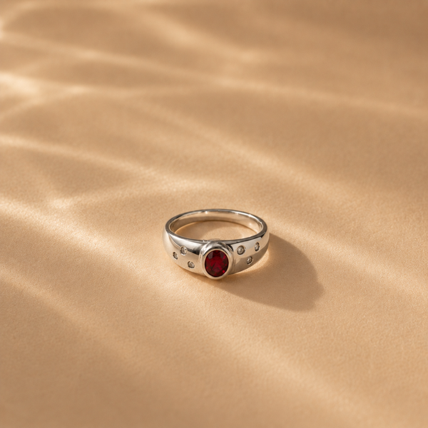 Celeste Pink CZ Statement Ring
