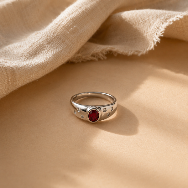 Celeste Pink CZ Statement Ring