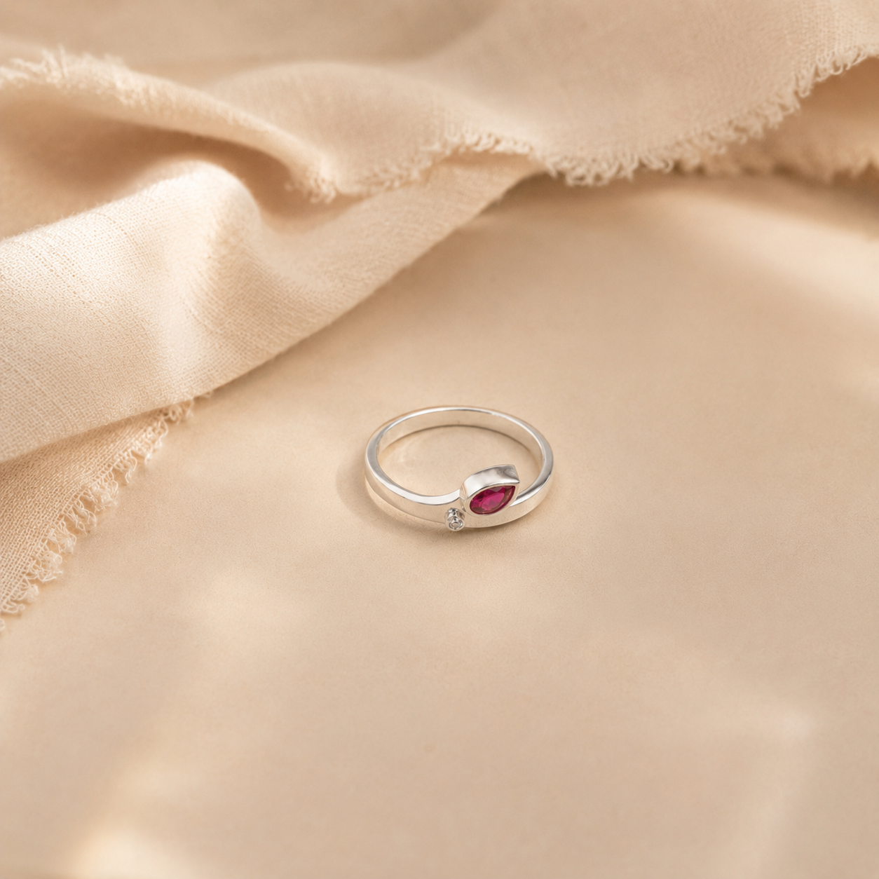 Blush Dewdrop Ring