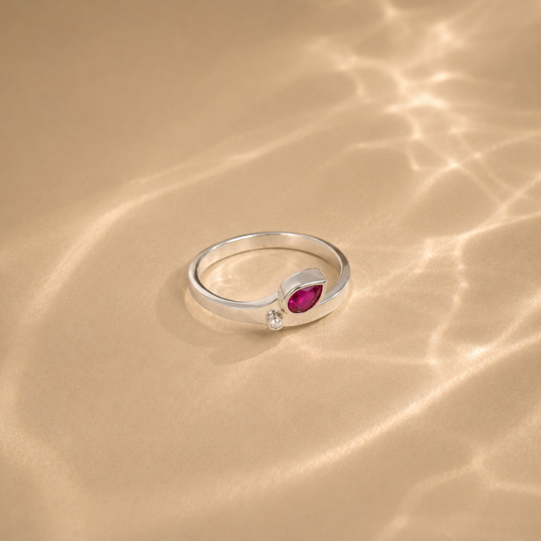 Blush Dewdrop Ring