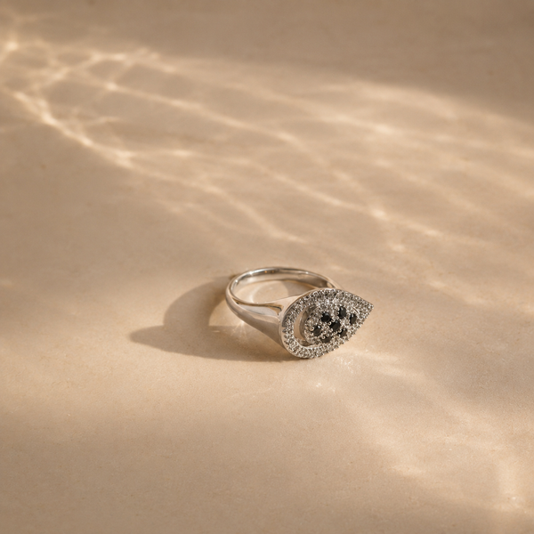 Black Onyx Evil Eye Ring