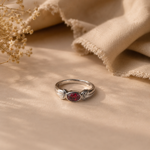 Pink CZ Celtic Knot Ring