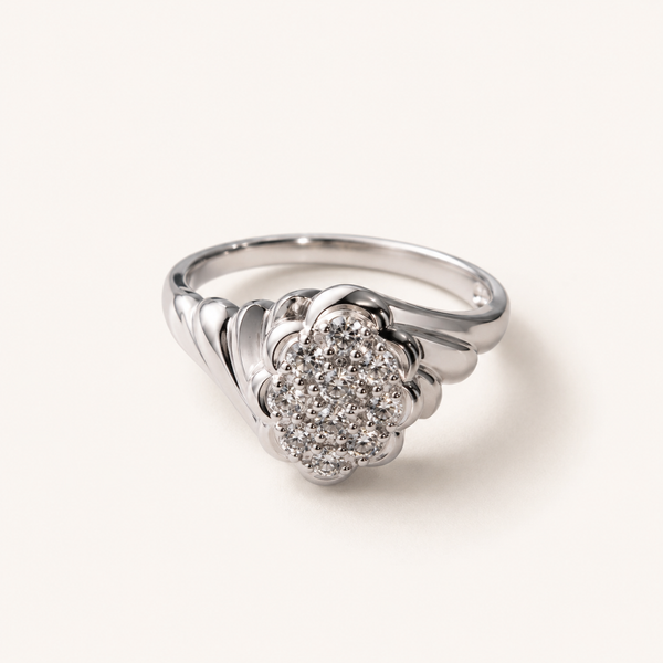 Vintage Floral Cluster Ring