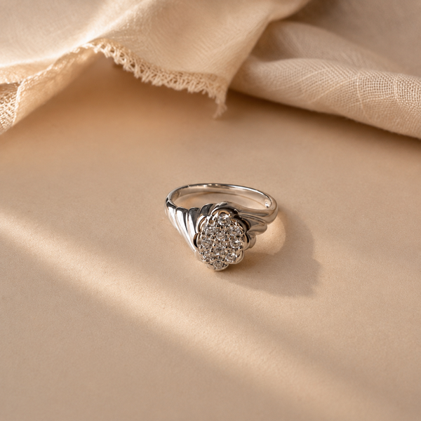 Vintage Floral Cluster Ring