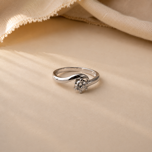 Twisted Solitaire Ring