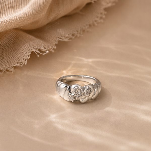 Floral Cluster Statement Ring