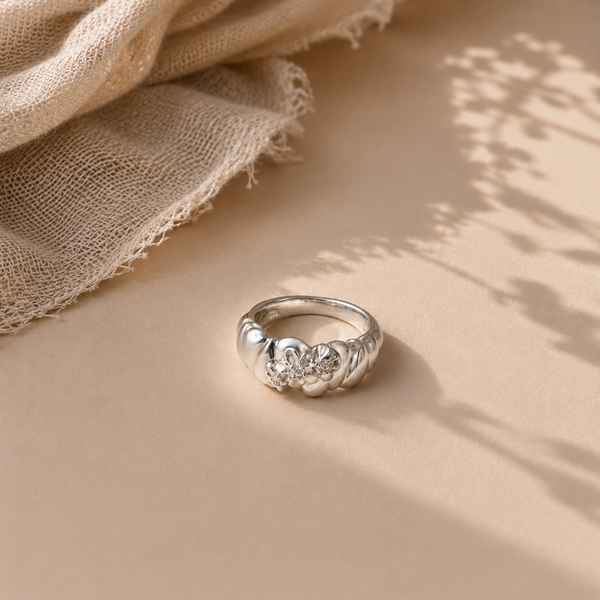 Floral Cluster Statement Ring