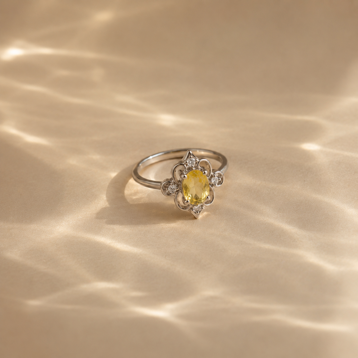 Citrine Blossom Vintage Ring