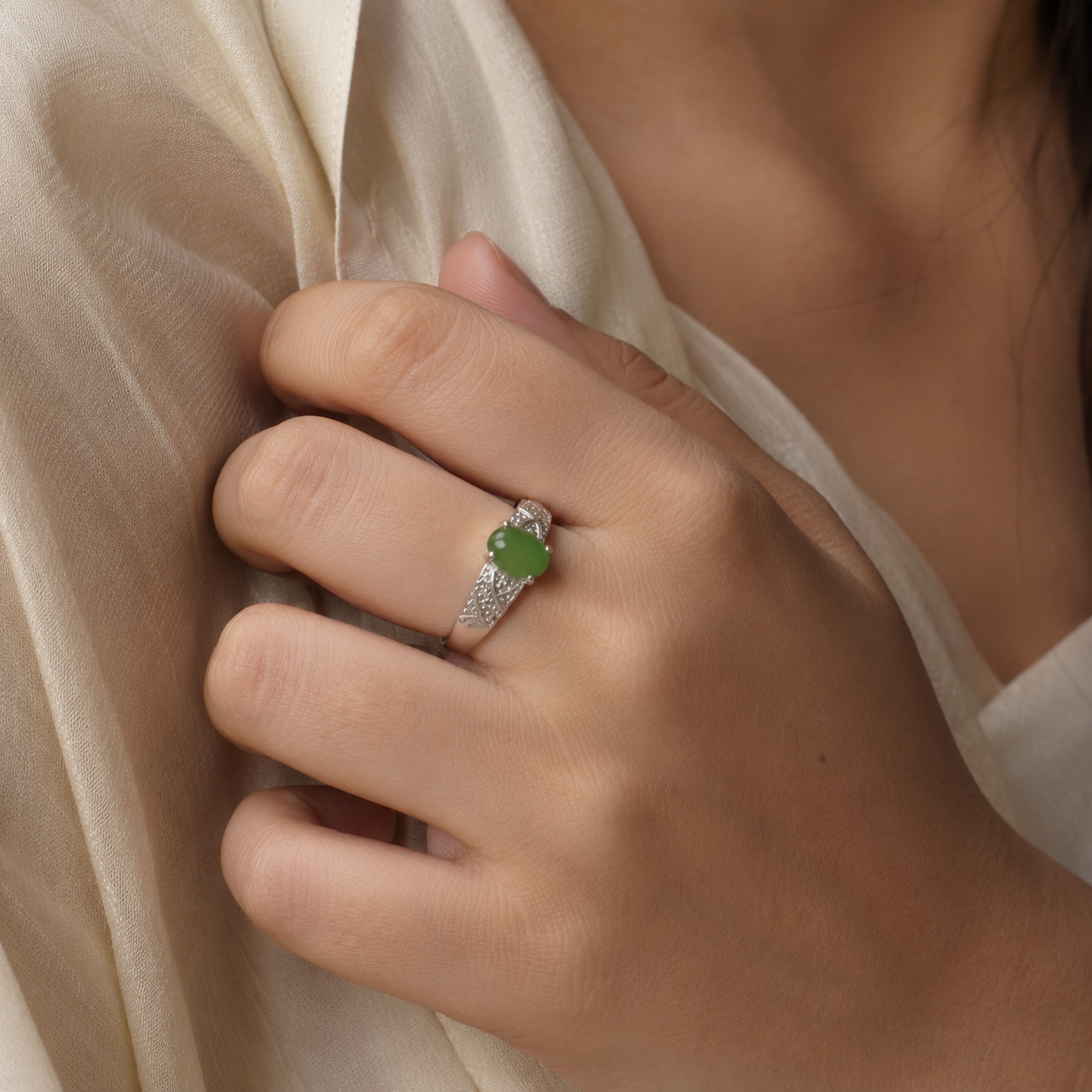 Emerald Regency Statement Ring