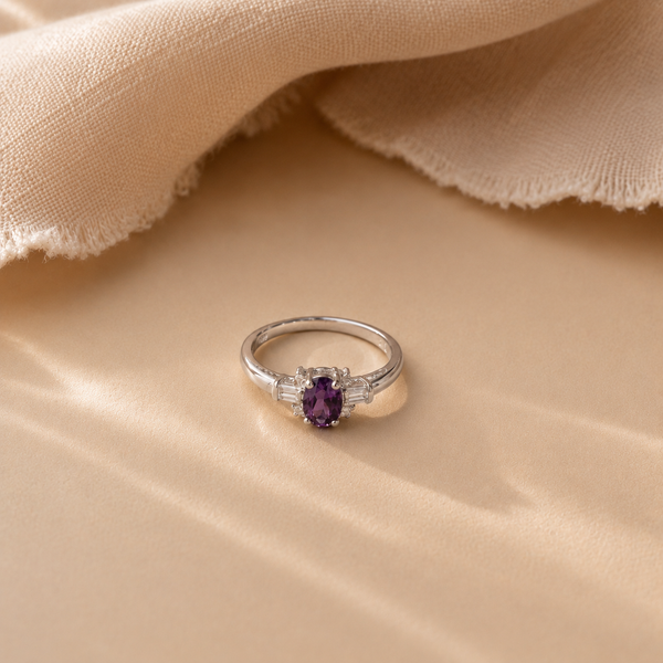 Crimson Wave Marquise Ring