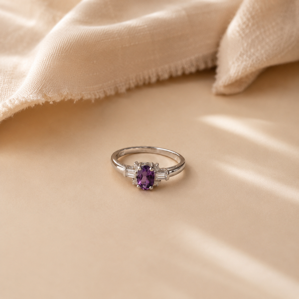 Crimson Wave Marquise Ring