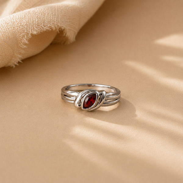 Crimson Marquise Garnet Ring