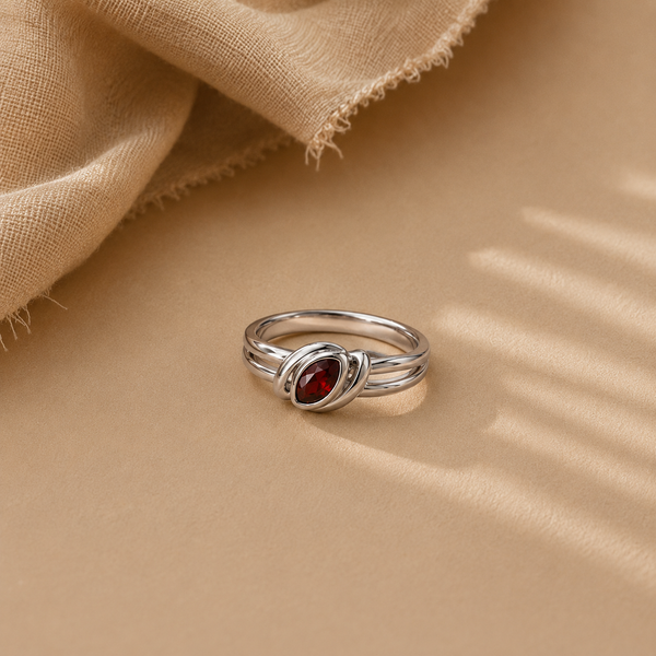 Crimson Marquise Garnet Ring