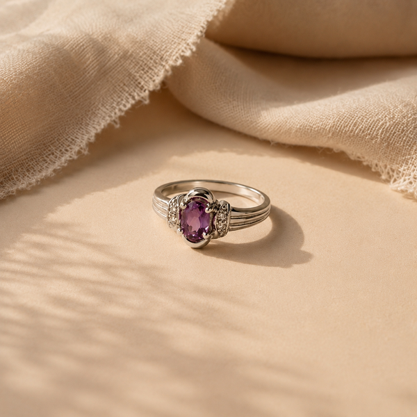 Royal Amethyst Halo Ring