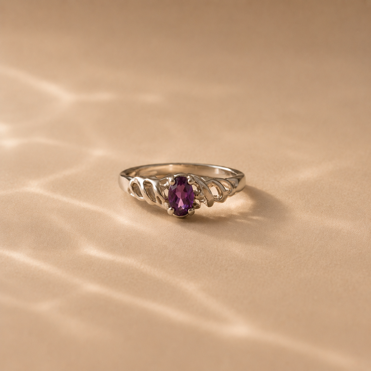 Celestial Amethyst Weave Ring
