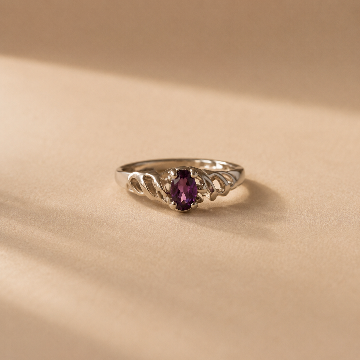 Celestial Amethyst Weave Ring