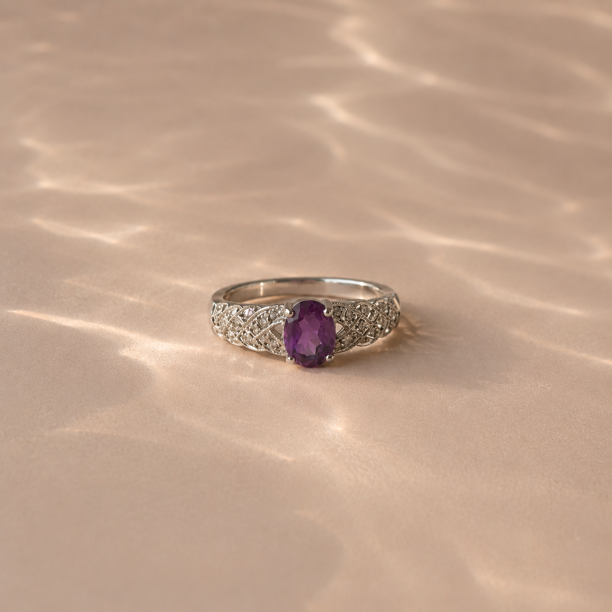 Vintage Filigree Amethyst Ring