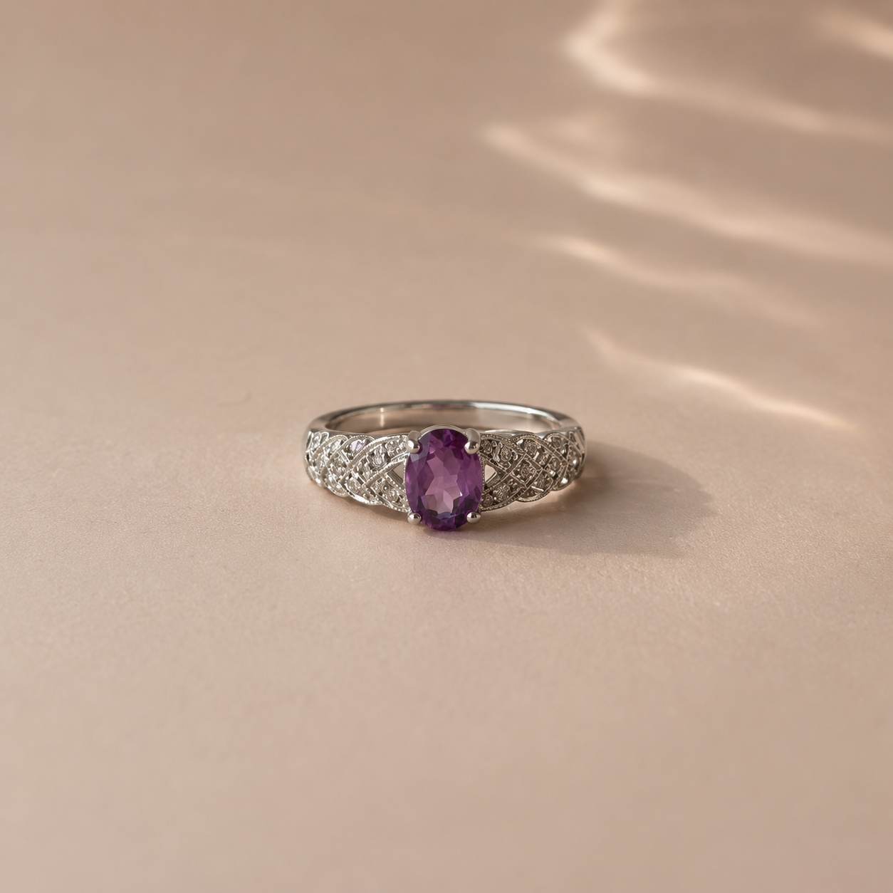 Vintage Filigree Amethyst Ring