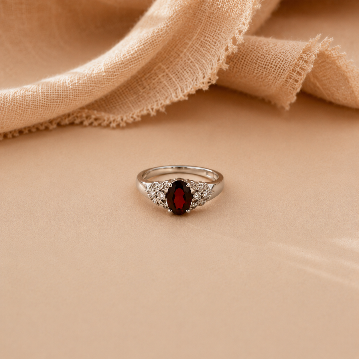 Vintage Garnet Filigree Ring