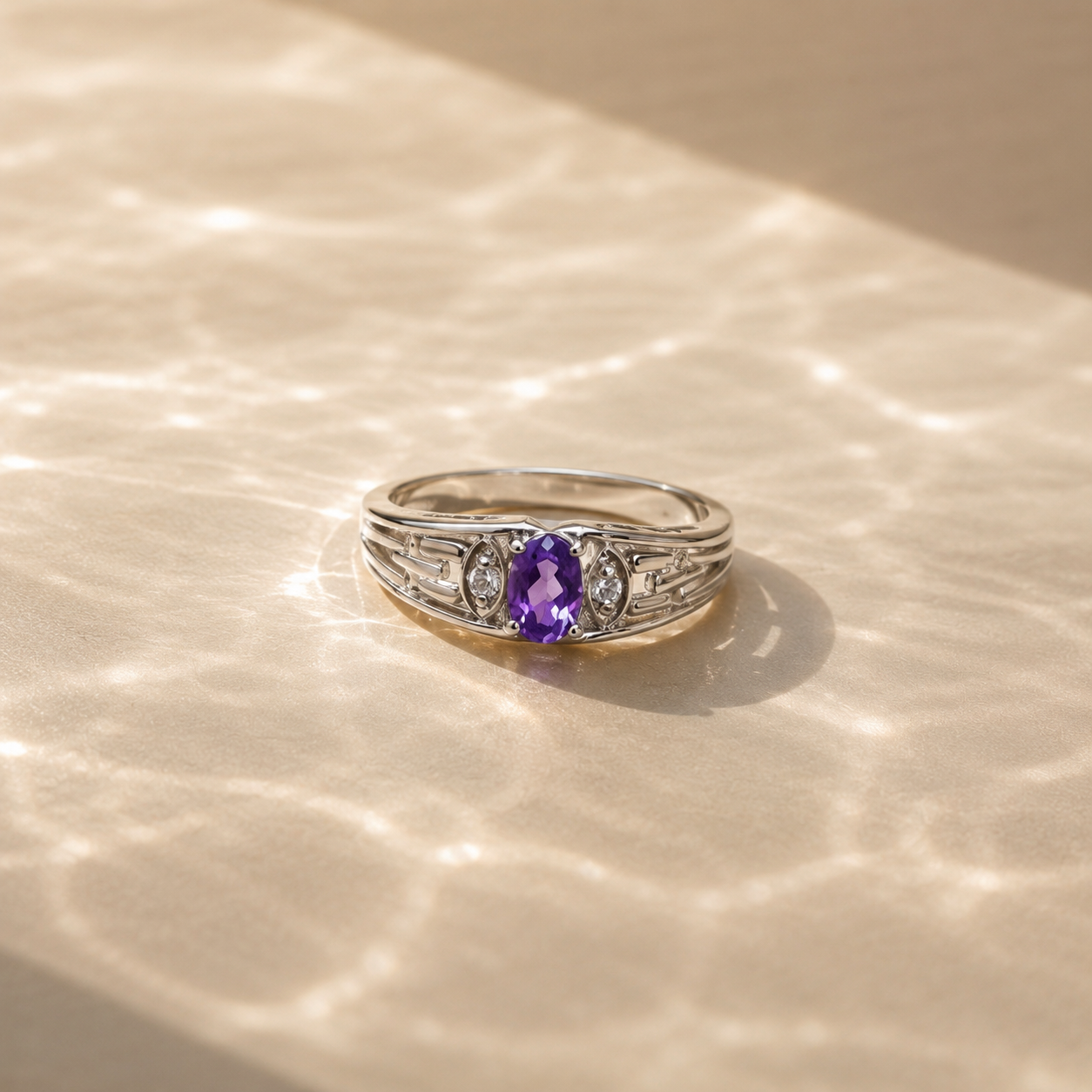 Vintage Amethyst Oval Ring
