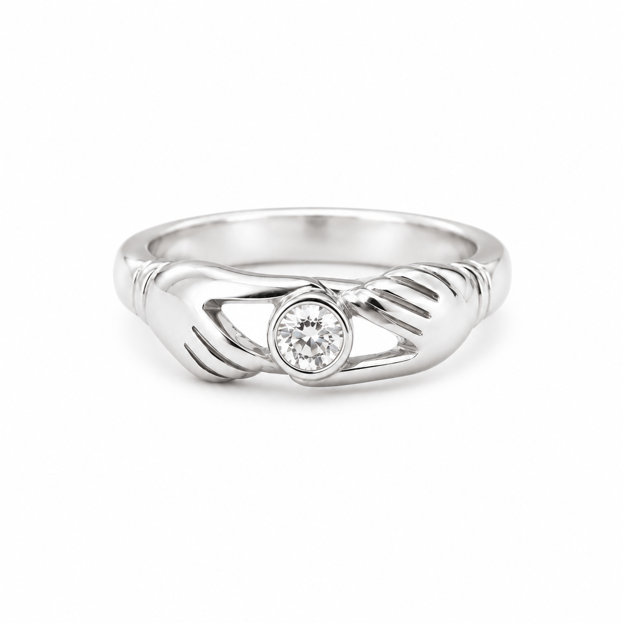 Sterling Silver Claddagh Inspired Ring