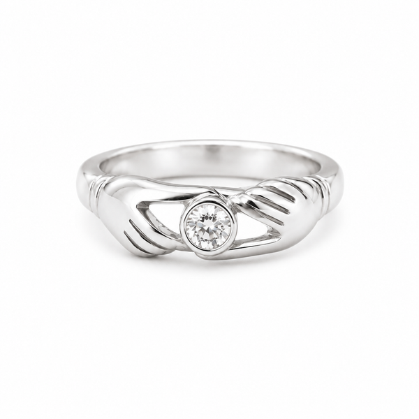 Sterling Silver Claddagh Inspired Ring