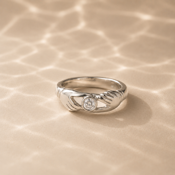 Sterling Silver Claddagh Inspired Ring