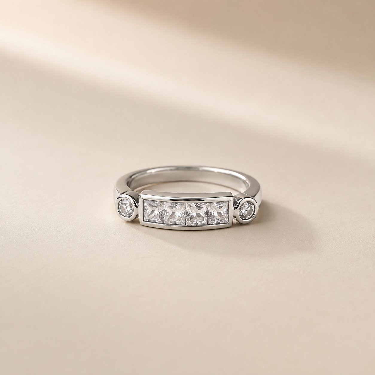 Princess Cut Bar Ring