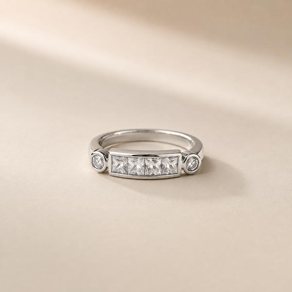 Princess Cut Bar Ring