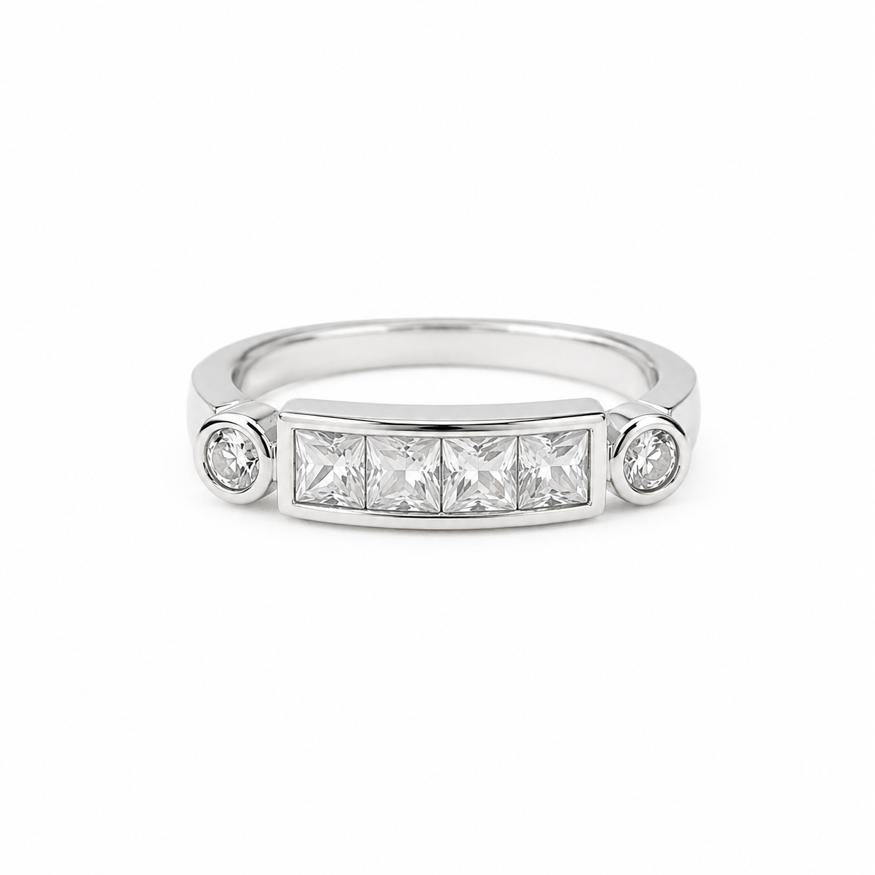 Princess Cut Bar Ring