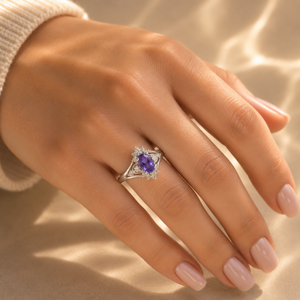 Amethyst Vintage Cluster Ring