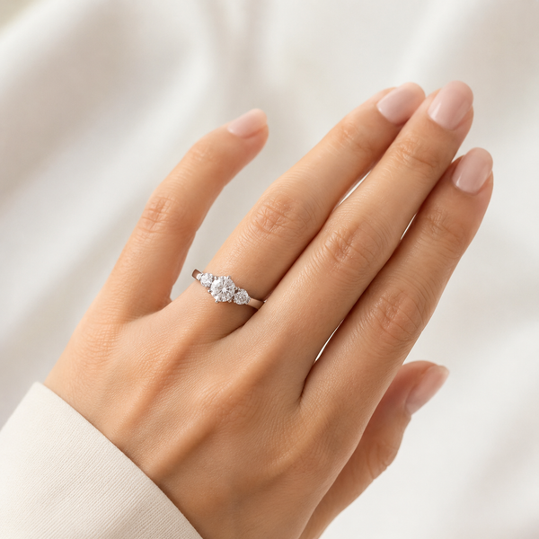 Classic Three Stone Engagement Ring