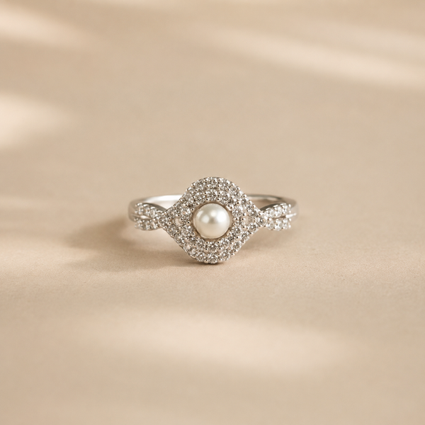Pearl Halo Ring