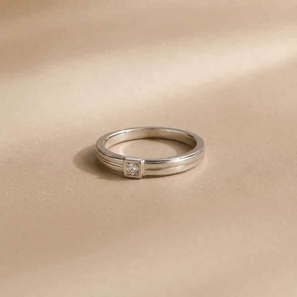 Minimal Bezel Solitaire Ring