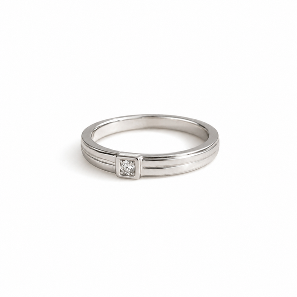 Minimal Bezel Solitaire Ring