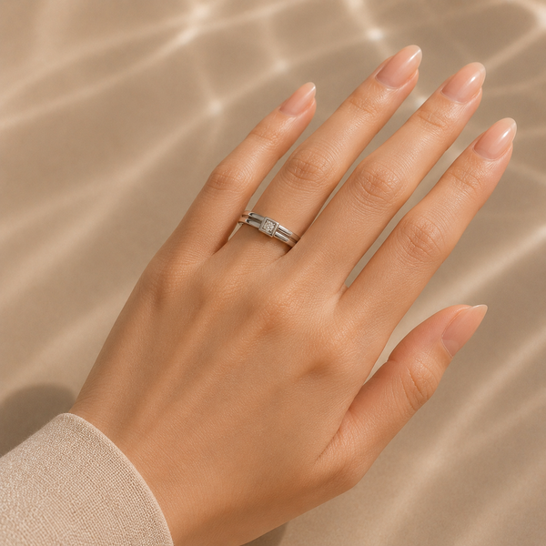 Minimal Bezel Solitaire Ring