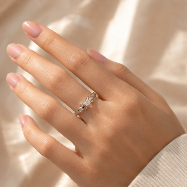 Petal Bloom Solitaire Ring