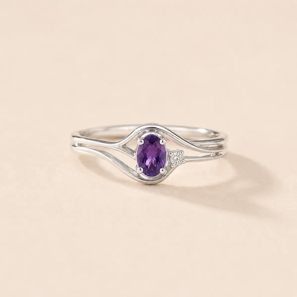 Amethyst Wave Ring