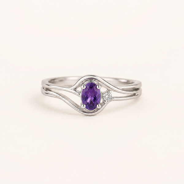 Amethyst Wave Ring