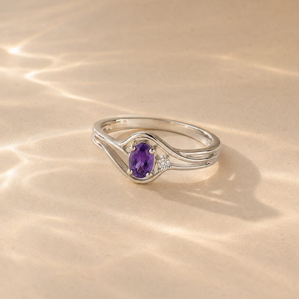 Amethyst Wave Ring