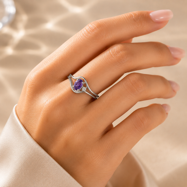Amethyst Wave Ring