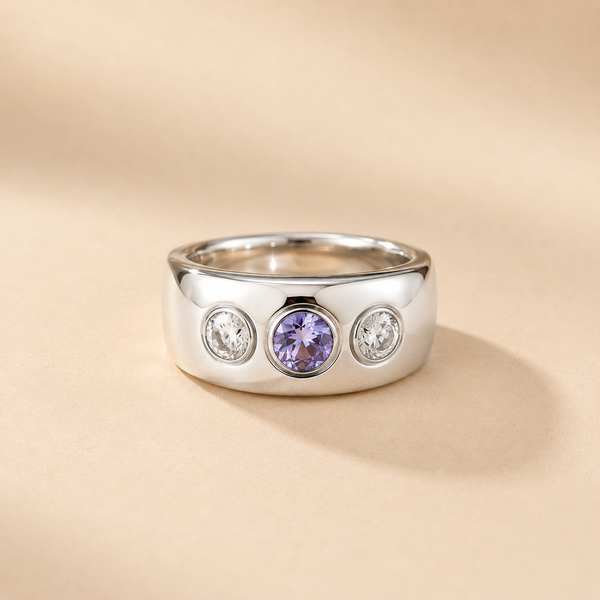 Amethyst Trinity Ring