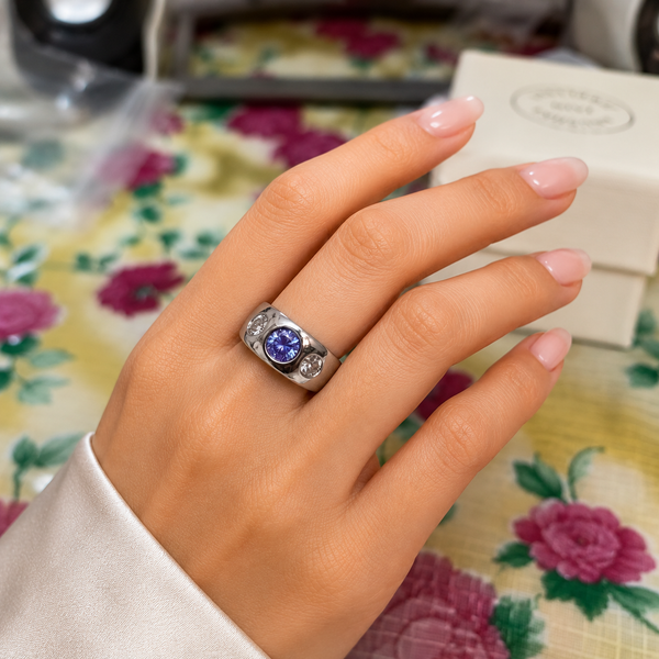 Amethyst Trinity Ring
