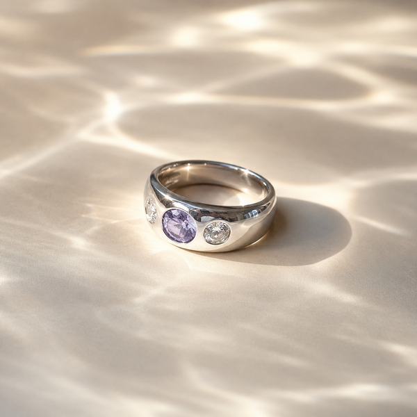 Amethyst Trinity Ring